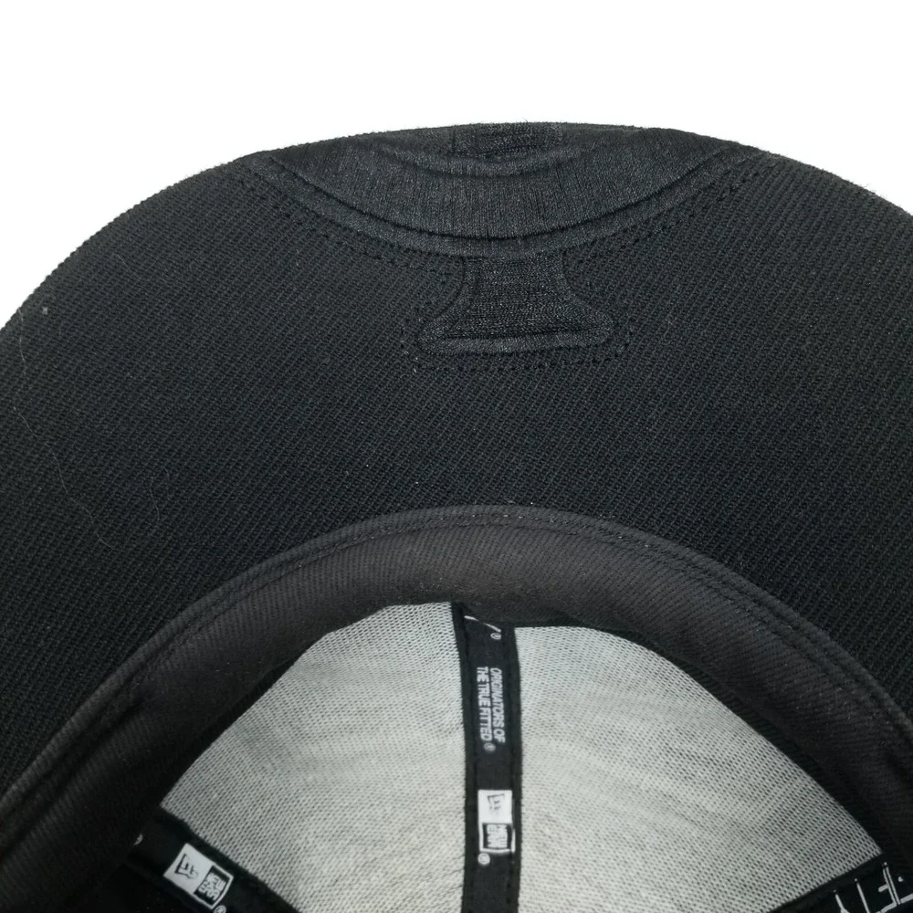Minnesota Twins Hat Cap New Era 59Fifty Fitted 7 3/8‎ Blackout Black TC Logo